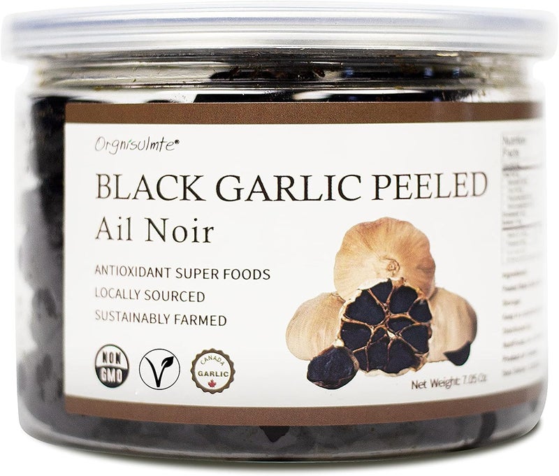 Orgnisulmte Canada Peeled Black Garlic - Fermented Superfood, 7.05 Oz - Image 2